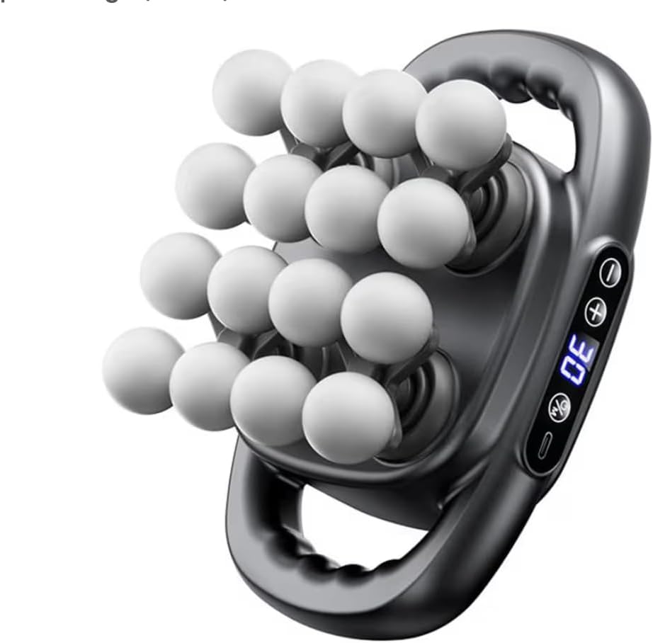 Msg - 16 Heads Deep Tissue Percussion Massager, Anti Fatigue Device, Red Light Quiet Therapy - Muscle Massage Gun for Back, Shoulders, Legs and Body Muscle Pain Relief