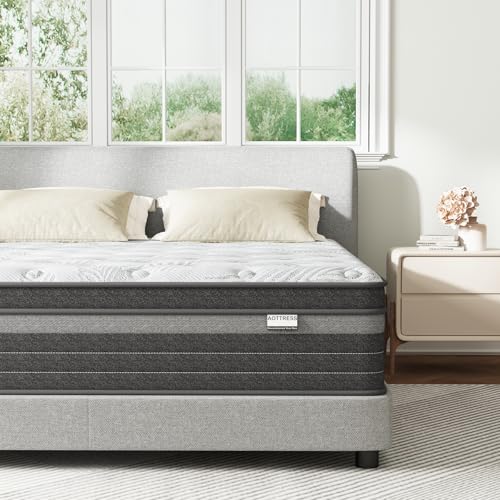 Queen Mattress, Queen Size Bed Mattres in a Box 12 Inch for Pressure Relief, Medium Firm Feel, Fiberglass Free Mattress CertiPUR-US