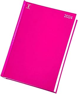 2024 Diary A4/A5/A6 Pastel Colour Fashion Diary Week to View, Day a Page Desk Diary (Pink, A5 Week to View)