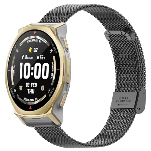 [ROBANDOO] ݊ For Amazfit T-Rex 3 Pro 44mm Ήoh xg XeX| XeX bV ʋC tȒP ߉\ jp (ubN)