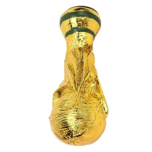 Kufoo Réplica de troféu de taça de ouro, base grossa de troféu de futebol mundial 2022 ecologicament