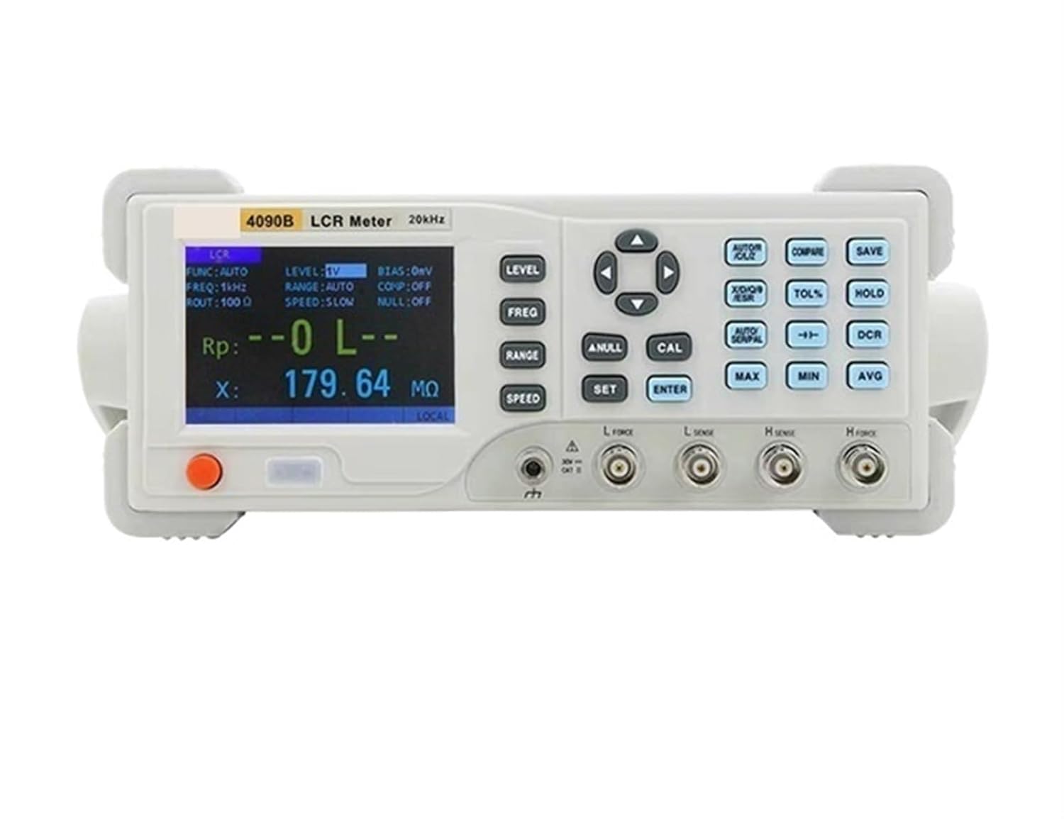LCR Meter, Electric Bridge Resistance Impedance Capacitance Inductance Measure Instrument Desktop Digital LCR Meter(4091C)