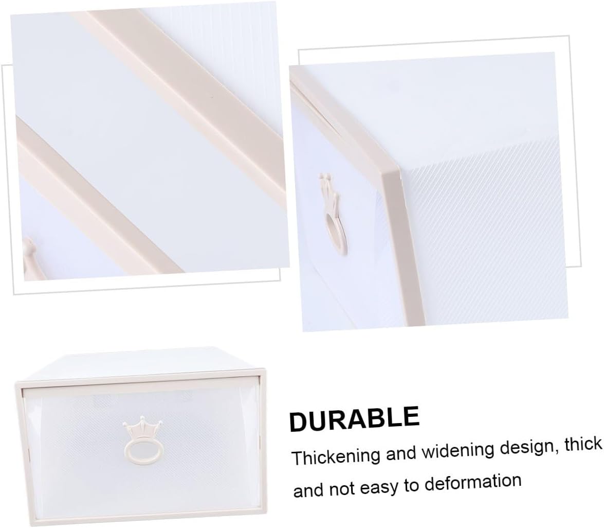 PRETYZOOM Thickened Design Basketball Shoes Container Stacking Storage Boxes Drawer-style Shoes Storage Box