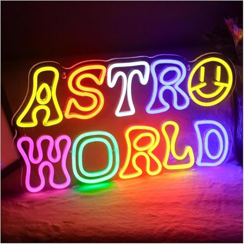 Panneau en néon Astro World pour sublimer un mur vide et illuminer votre espace de nuit