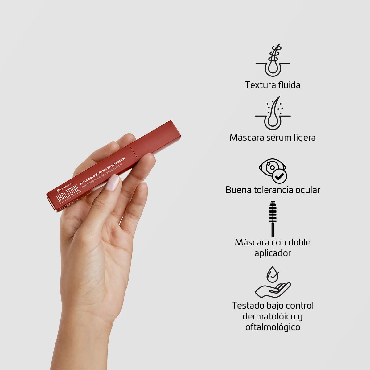 Cantabria Labs - Iraltone Sérum 2 en 1 Pestañas y Cejas - 10ml - Nutritivo - Fortalece y Alarga Pestañas y cejas