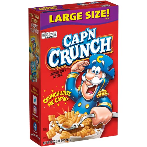 Cap'n Crunch Breakfast Cereal, 20oz Box