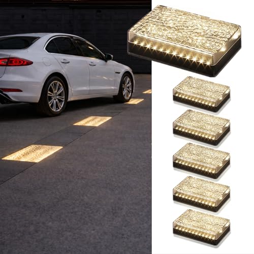 SHONELIGHTING Paver Lights, Solar Light Outdoor Waterproof, In-Ground Brick LED for Driveway...