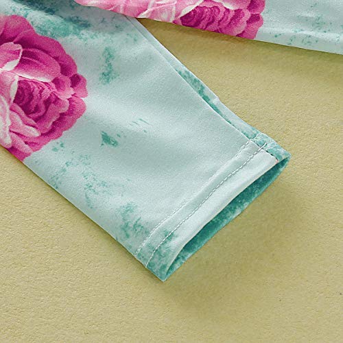 Infant Newborn Baby Girls Floral Sleep Gown Headband Sleepwear Romper Sleeping Bags Outfits (Green, 0-3 Months) #TOP4