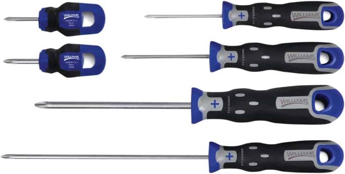 Williams JHWSPRS-6T Supertorque 6 Piece Torx Screwdriver Set, Features Three Component Comfort Grip Handles