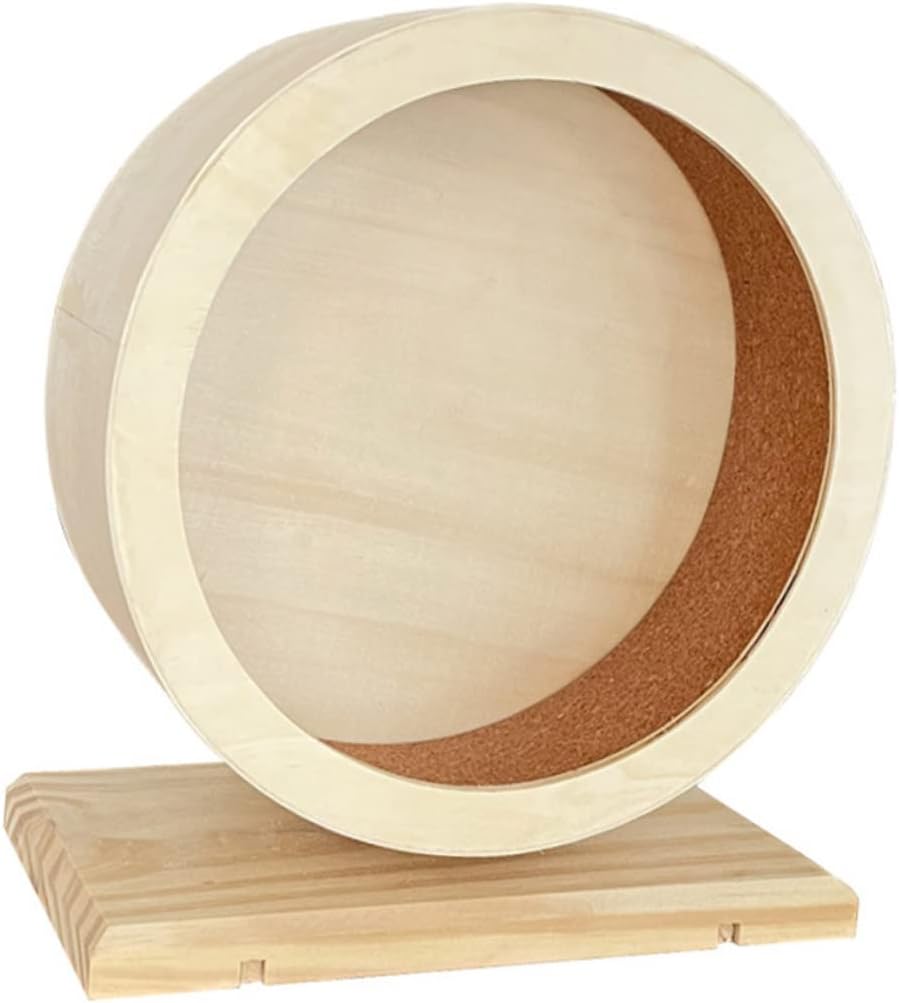 Silent Hamster Wheel Toy Wooden Exercise Wheel for Small Pets Fun Running Toy Design for Active Play and Training Activities for Mice Gerbils