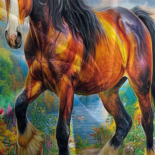 Housse de couette Super King Trakehner en microfibre luxe