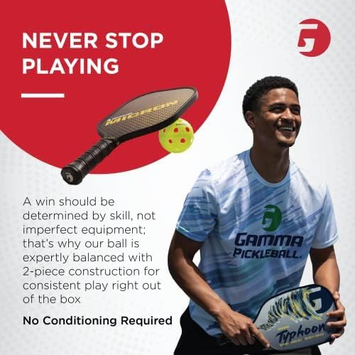 Miniatura 7 de GAMMA Photon Indoor Pickleballs, 26 Holes for Precise Indoor Flight, USAPA Approved Pickle Ball for Tournament Play, High Visibility, Durable,