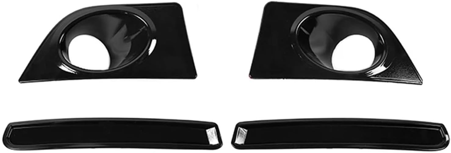 Car Front Fog Light Lamp Decoration Cover Compatible With Ford Mustang 2010 2011 2012 2013 2014 Foglamp Exterior Accessories(Black)