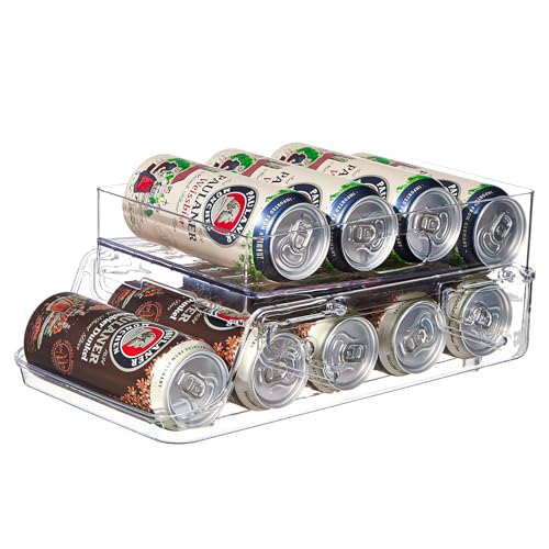 Fridge Organiser Cans 500 ml, Can Dispenser Automatic Drink Shelf for the Fridge Kitchen Organiser Storage Fridge Drawer Box Storage for Bottles Soda Beer Drinks
