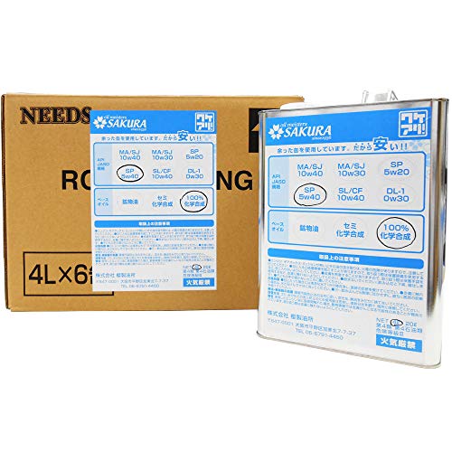 ワケあり エンジンオイル SP 5W-40  4L×6缶 日本製 4輪車用