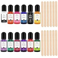 MXYZQDE 12 PCS Farbpigmente Für Gießpulver, 10ml Farbe Für Gießpulver, DIY Colored Pigment Creative Design for Crafts Raysin Gießpulver Für ArtHandmade Project Vibrant Colors Für Artists and Crafters
