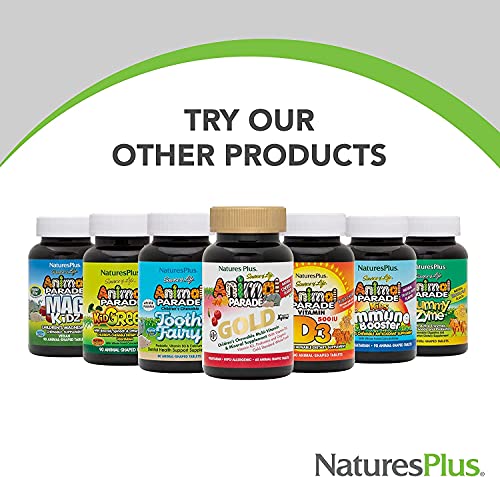 NaturesPlus-Animal-Parade-Source-of-Life-KidGreenz-Childrens-Chewable-Tropical-Fruit-Flavor-90-Animal-Shaped-Tablets-Vegetarian-Gluten-Free-90-Servings