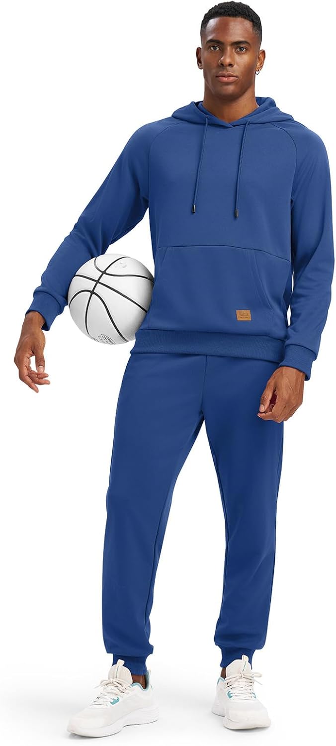 Rdruko Men's Sweat Track Suit Jogger Sweatsuits Tracksuits Workout Athletic Suit 2 Piece Set