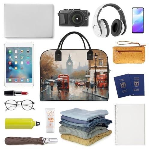 Bolso London Impression Tote Ajustable de Nylon para Laptop miniatura 5