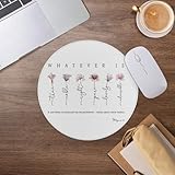 Christian Mouse Pad, Whatever is True Bible Verse Floral Mousepad for Desk Home Office Dorm Computers Laptop Accessories, Religious Christian Gifts for Women, 7.9×7.9 Inch