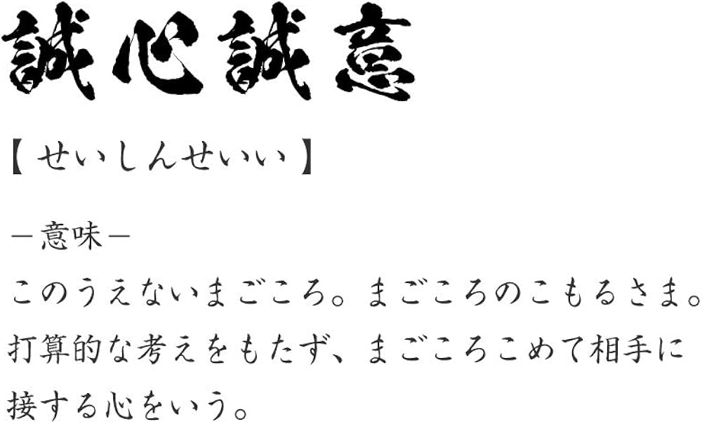 Amazon 誠心誠意 せいしんせいい オリジナル Tシャツ 書道家が書く プリント Tシャツ 四字熟語 メンズ レディース キッズ Tシャツ カットソー 通販