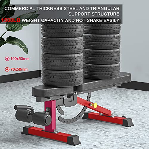 Cometofit Commercial Adjustable Bench, Professional Weight Bench, Incline Flat Decline Sit Up Bench,Dumbbell Stool For Strength Training #TOP3