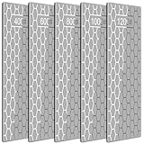 Diamond Sharpening Stone, 5 Pcs Knife Sharpener Stone with Non-Slip Base, Diamond Sharpening Plate for Scissors Pocket Knife Outdoor Kitchen Sharpening Tools (400/600/800/1000/1200 Grit)