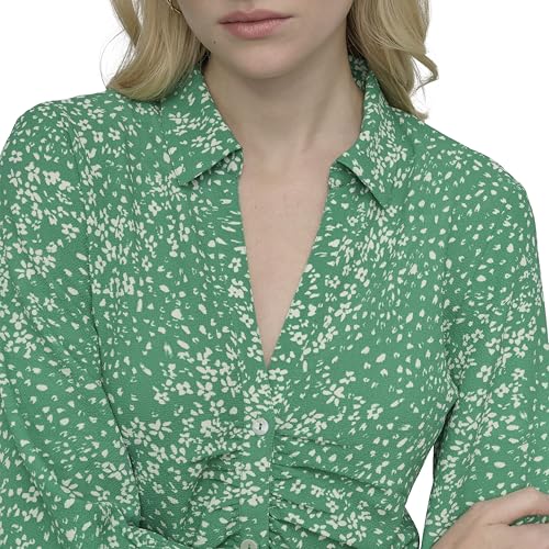 Image of DKNY Women's Long Sleeve Collared Midi Shirtdress