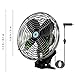 Ultra-Quiet Portable Car Fan, 8 Inch clip-on Cigarette Lighter Fan, All Metal 12V Golf Cart Fan, car seat fan, car cooling fan with Clip Cigarette Lighter Plug forTruck, Boat, Buses, Tractor,Camper