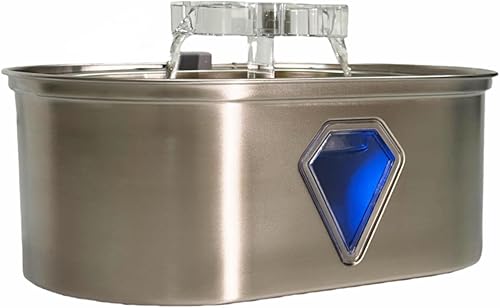 Miniatura 9 de Fuente de agua para gatos, fuentes automáticas para gatos de 3.5 litros para beber con doble salida de agua, dispensador de bebida súper silencioso