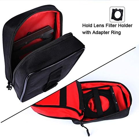 ZOMEI 16 Pockets Bagged Lens Filter Belt Pouch Can Hold Circular/Square Filter up to 100 x 150mm, for Canon Nikon Sony Camera Filters Cokin A/P/Z and UV CPL FLD Filter,Black Filter Wallet