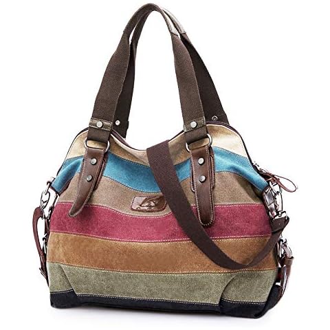 SNUG STAR Multi-Colour Striped Canvas Handbag Cover