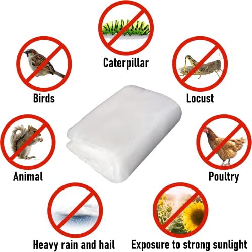 Voveca Garden Netting , 10X16.5Ft Mesh Bug Insect Netting Protect Plants Fruit Trees Vegetable Flowers Crops Screen Barrier Net Patio Row Cover Raised Bed #TOP2