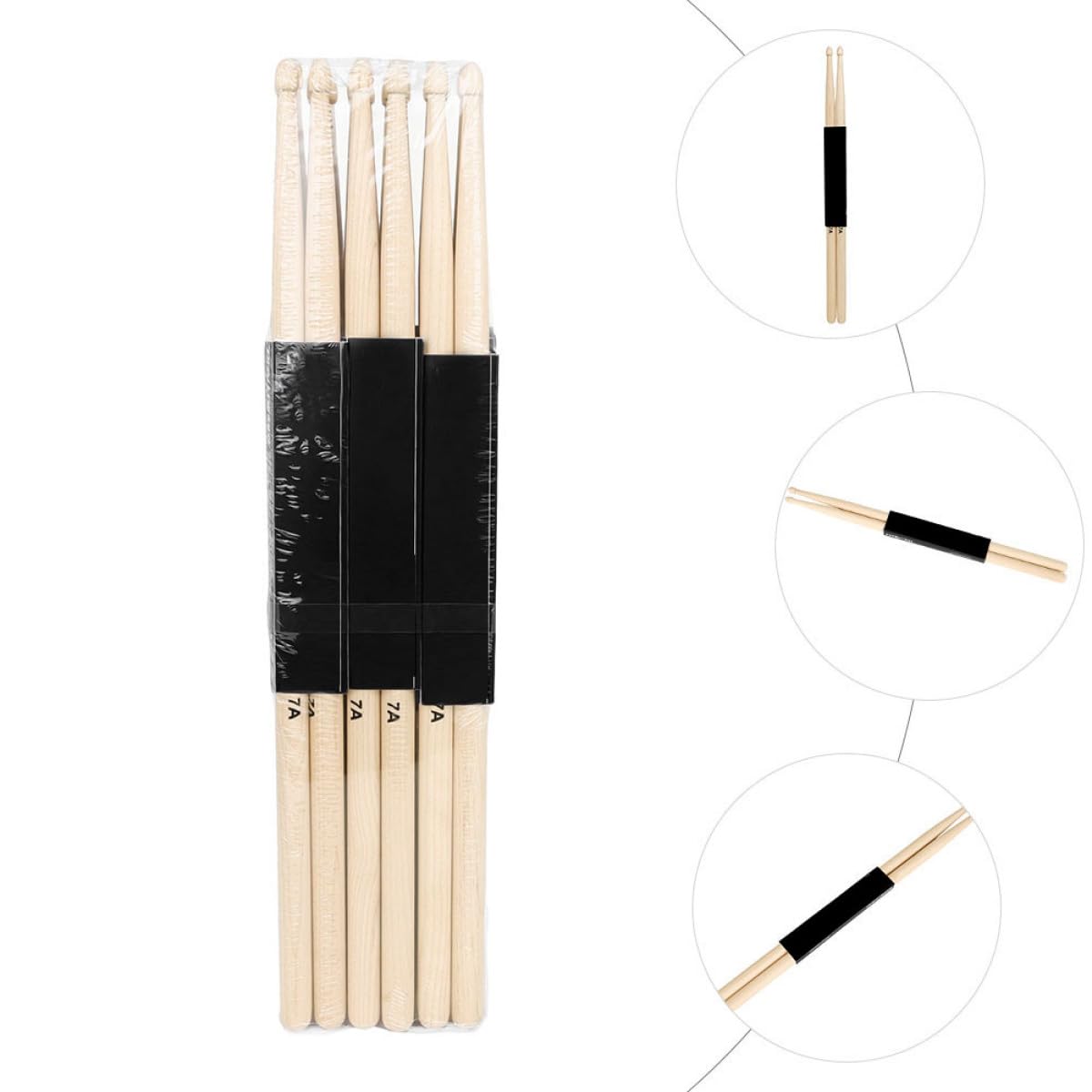 12 Paare Ahorn Drumsticks Leichte und Langlebige Trommelstöcke für Anfänger und Profis Geeignet für Übung und Orchesterpraxis für Erwachsene
