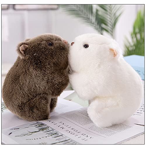 Xzjmy 2 Pcs 7 Inch Cute Guinea Pig Plush Toys Guinea Pig Doll Stuffed Animal Toy Plush Animal Doll (White + Gray) #TOP4