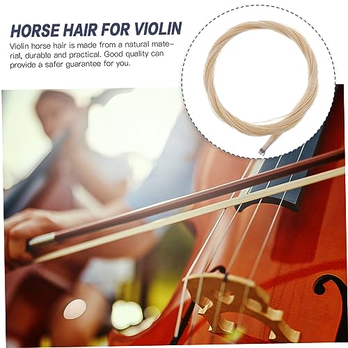 OFFIGAM Natural Mongolian Horse Hair for Violin Viola Cello and Erhu Bows Premium Quality Bow Hair for String Instruments 100% Natural - Thumbnail 5
