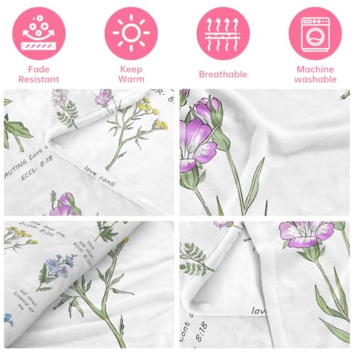 Image of Christian /Inspirational /Religious /Spiritual /Birthday Gifts for Women /Adults, First Holy Communion Gifts for Girls, Soft Throw Blankets for Women 40 inchx 50 inch