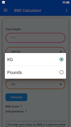 BMI Calculator