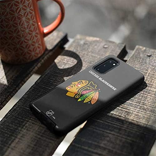 Skinit Pro Phone Case Compatible with Galaxy S20 - Officially Licensed NHL Chicago Blackhawks Distressed Design