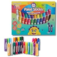 Little Brian Paint Sticks - Assorted 24 Packs Mess Free Painting for Kids Age 3+
