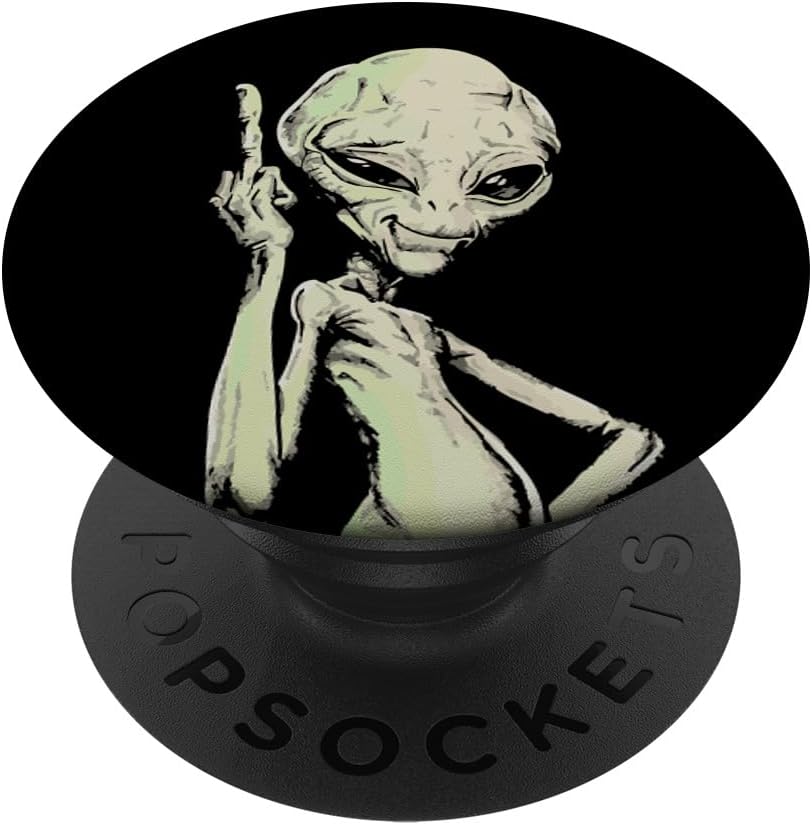 Alien Middle Finger Adult Humor Funny Novelty Gifts PopSockets PopGrip for MagSafe