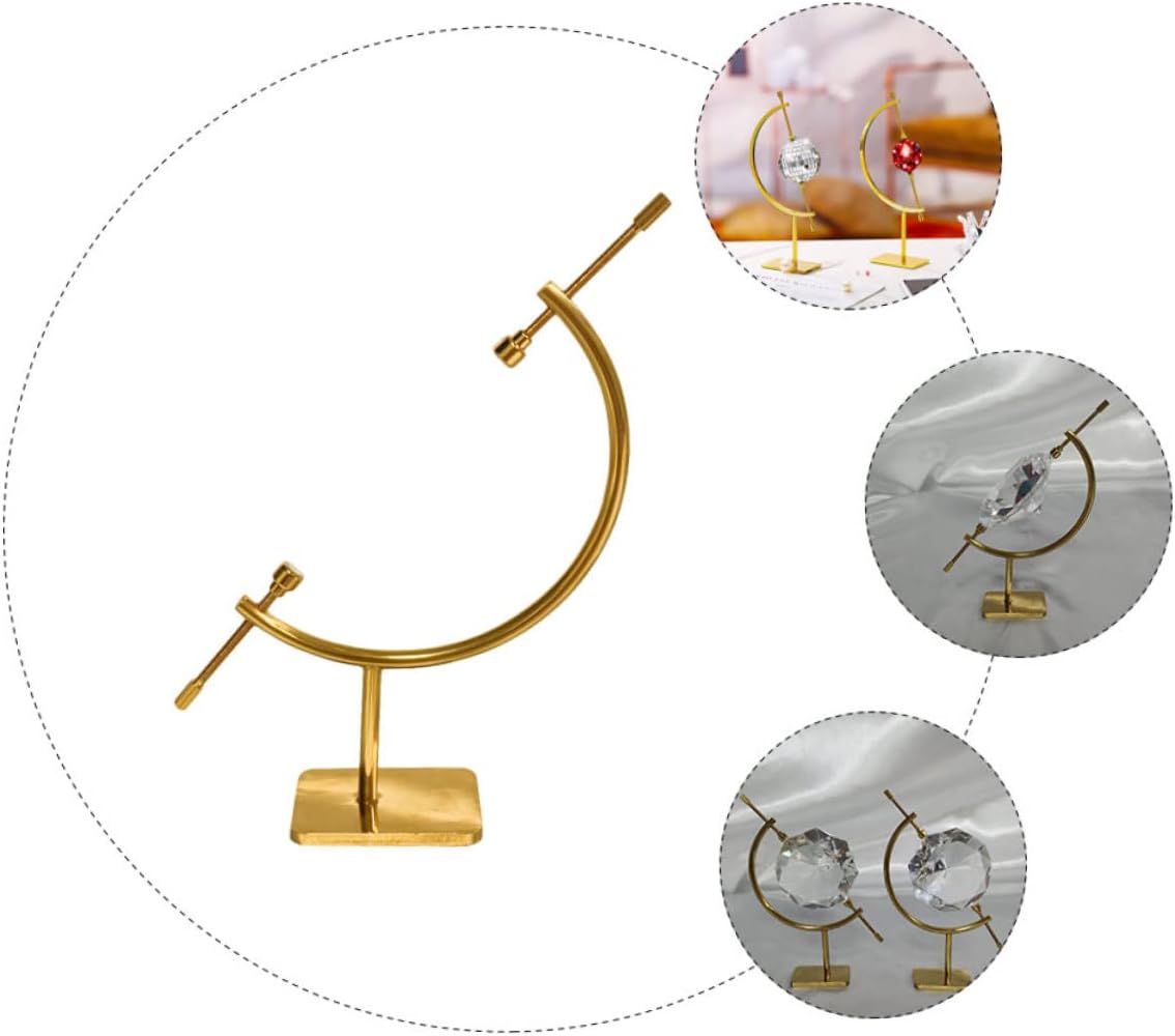 GLEAVI Sturdy Stainless Steel Crystal Sphere Stand Elegant Ball Holder for Desktop Display for Home Decor and Office Use Lightweight and Stable Design