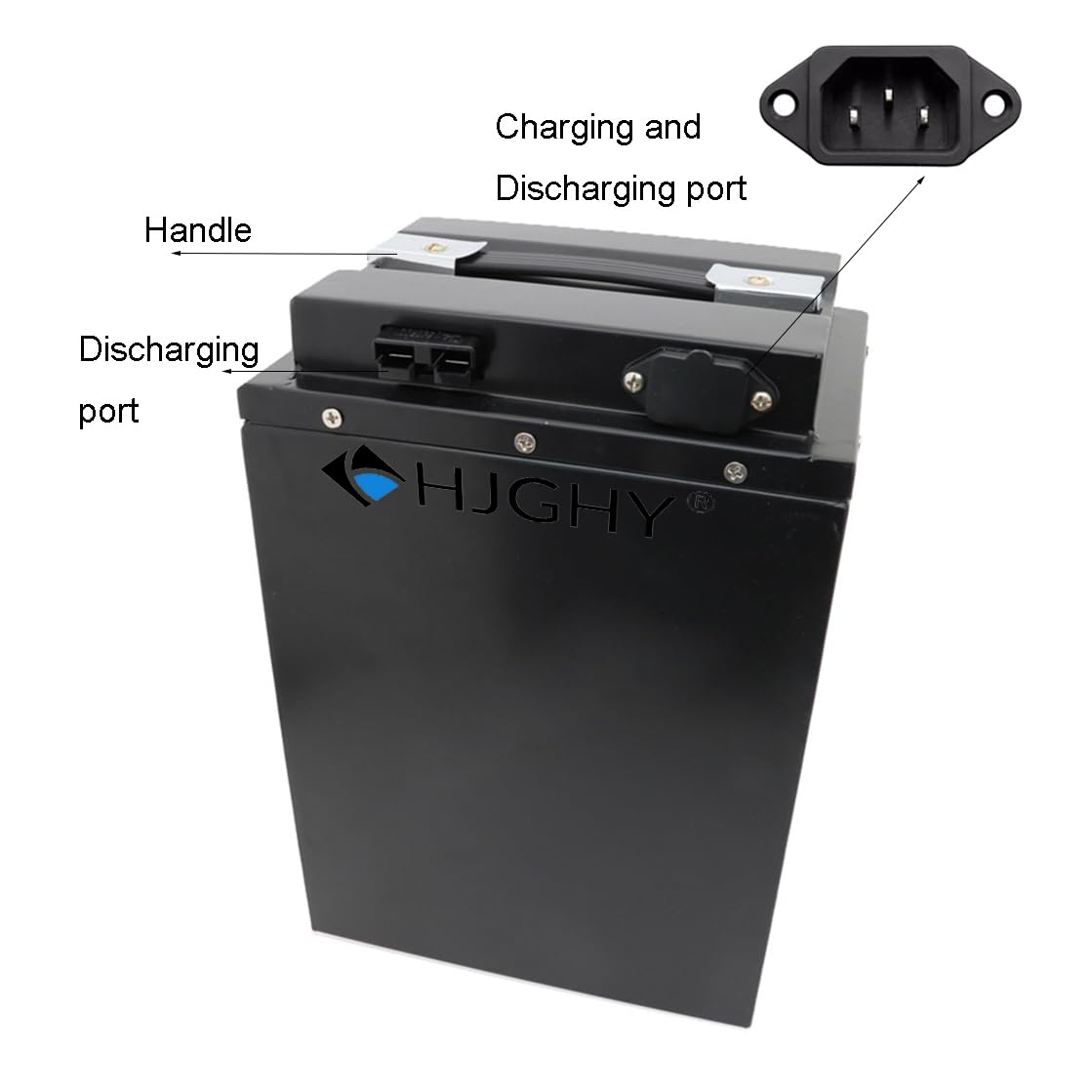 48 V 60 V 72 V 20 Ah 32 Ah 40 Ah 60 Ah Motorradbatterie 48 V 60 V 72 V Lithium-Li-Ionen-Akku mit Ladegerät für 0–4500 W Moped-Dreirad-Rollermotor