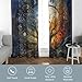 Tree of Life Curtains for Bedroom Decor, 54 Inches Long, Celestial Night and Day Fantasy Pattern Design Blackout Drapes, Tree of Life Curtains for Living Room, 2 Panels Set (E&-1659)