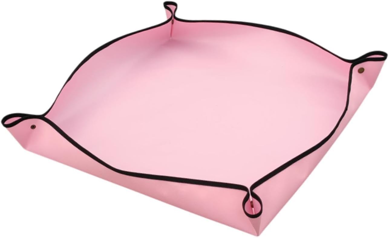 Plant Repotting Mat Transplanting Mat Potting Pad Durability Practical Reusable Portable Versatile Foldable Gardening Tool, Pink, 50cmx50cm