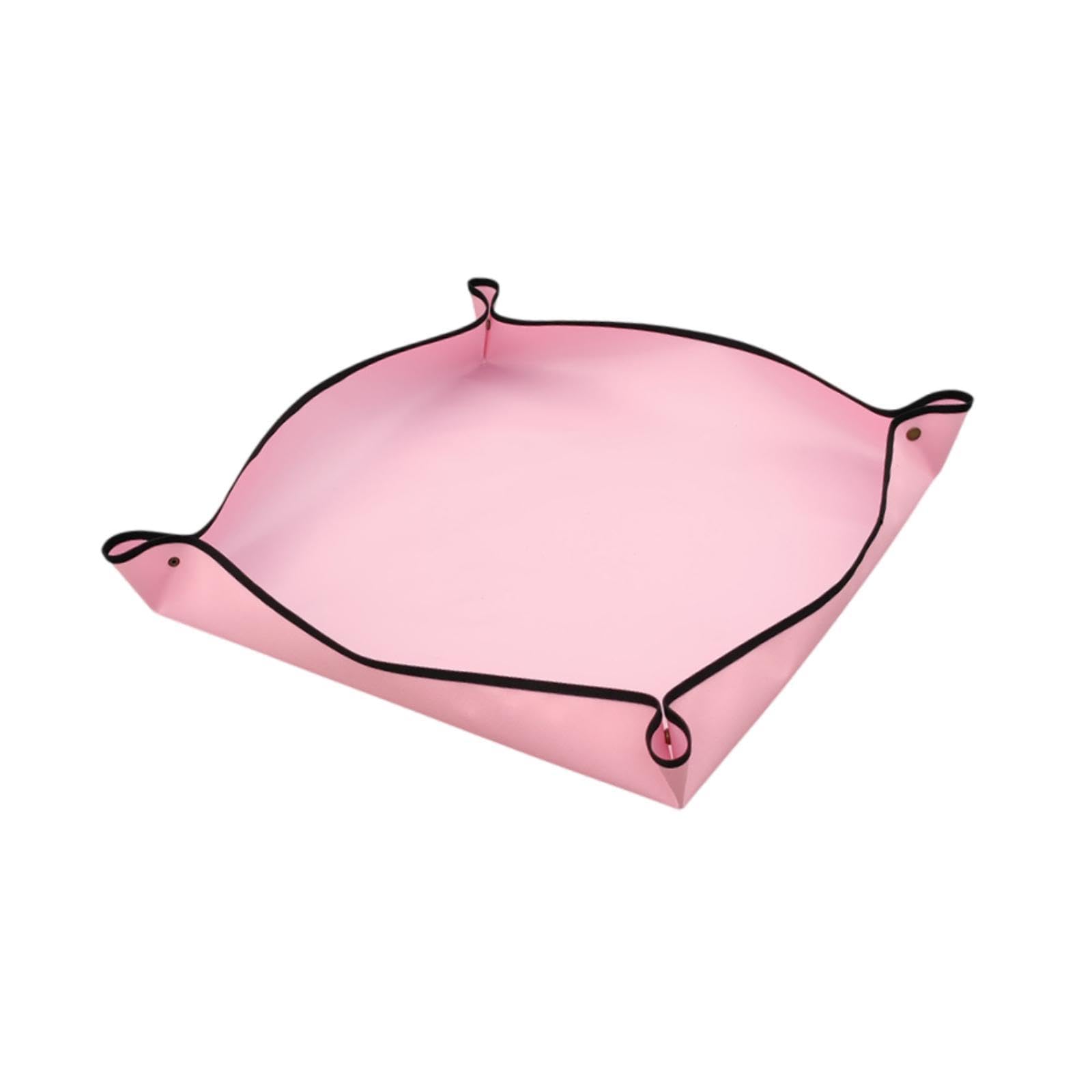 Plant Repotting Mat Transplanting Mat Potting Pad Durability Practical Reusable Portable Versatile Foldable Gardening Tool, Pink, 50cmx50cm