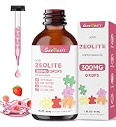Zeolite Detox for Kids &amp; Adults, 300 mg Zeolite Clinoptilolite Liquid with Vitamin B12 &amp; D3, Vita...