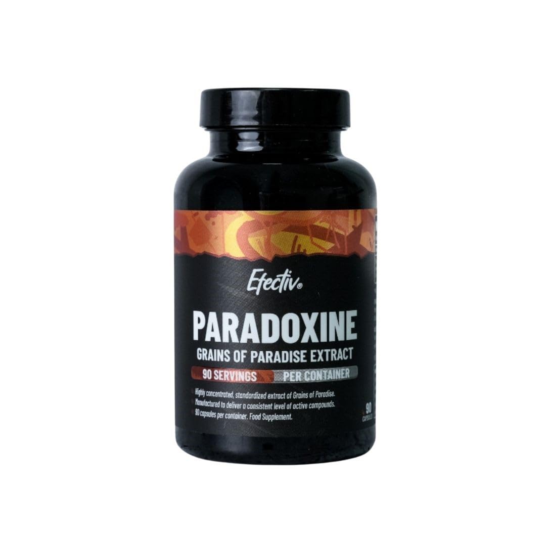 Efectiv Paradoxine Grains of Paradise Supplement - 90 Capsules for Weight Loss - Fast-Acting Weight Loss Pills - Natural Fat Burners for Men - Vegan, Anti-Inflammatory - Made in UK