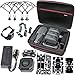 Scootree Mavic Pro Carrying Case Bundle with 80W Rapid Charger, Battery Charging Hub, Propeller Guards, Landing Gear Extension, Lens Hood & More Compatible w/DJI Mavic Pro, Platinum, Fly More Combo
