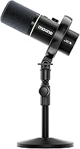 Maono PD200W Hybrid Podcast Micrófono para PC,Conexión inalámbrica, USB y XLR dinámico micrófono con Soporte de escritorio, Software, Cancelación de Ruido, para Podcast,Streaming,Gaming,Studio,Vocal